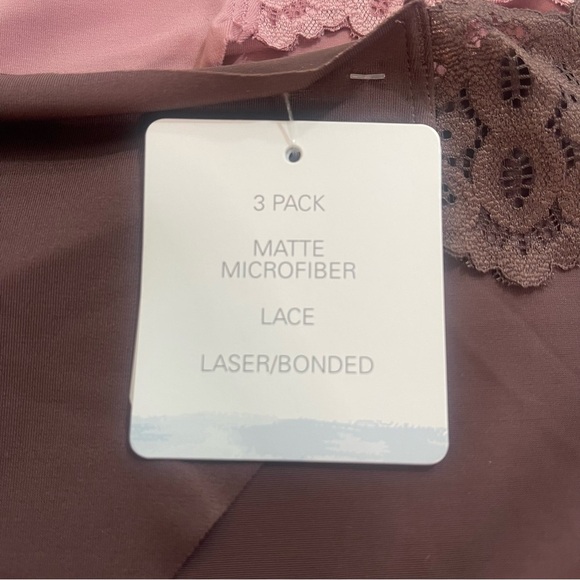 Tranquil & True 3 pack Laser Bonded Matte Microfiber Lace Bikini 3X NEW - Picture 8 of 9